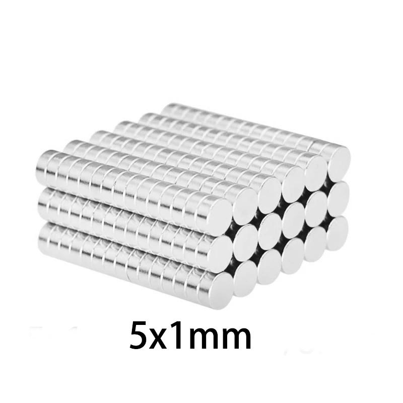 20/50/100pcs 5x1mm Tiny Magnets, Ultra-Thin Small Round Disc Magnets for DIY Crafts, Precision Models, Repairing Glasses
