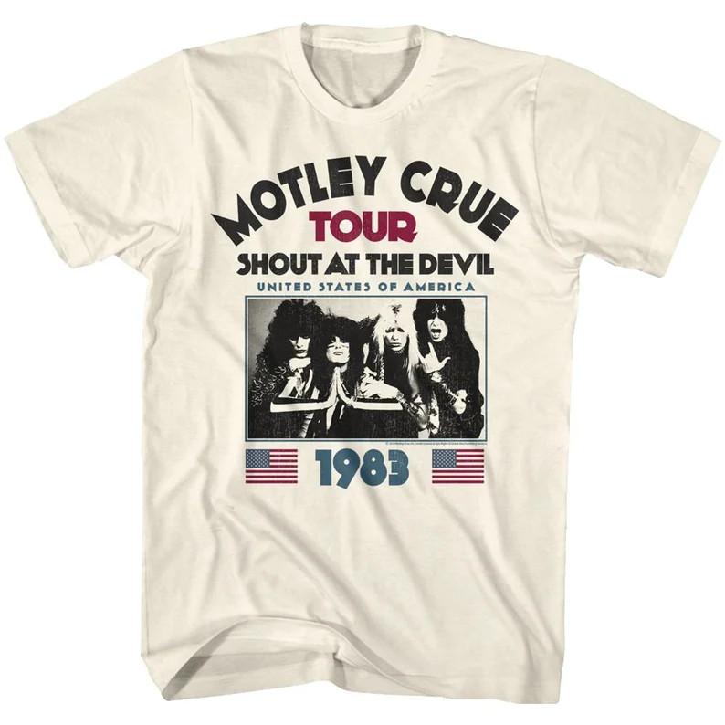 Motley Crue SATD83 Natural Adult TShirt Unisex T-Shirt XL