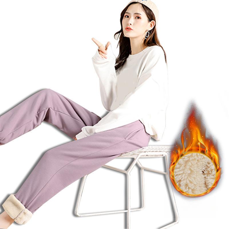 

Осенне-зимние бархатные повседневные свободные леггинсы с утолщением большого размера и завязками на щиколотках 6XL