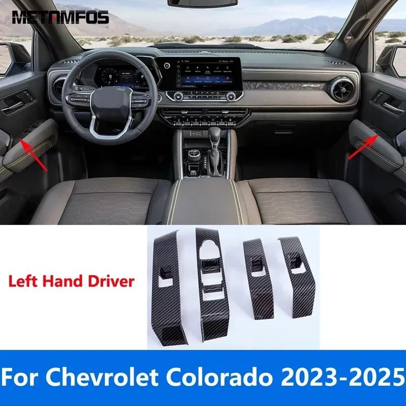 Accessories For Chevrolet Colorado  2024 2025 Carbon Fiber Door Bowl Gear Shift Box Trim Window Lift Switch Cover Cup Frame