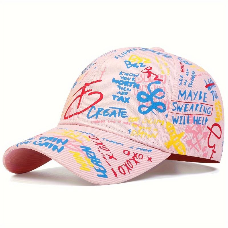 Color graffiti hip-hop baseball cap casual sunscreen printed cap personalized hat trendy men and women