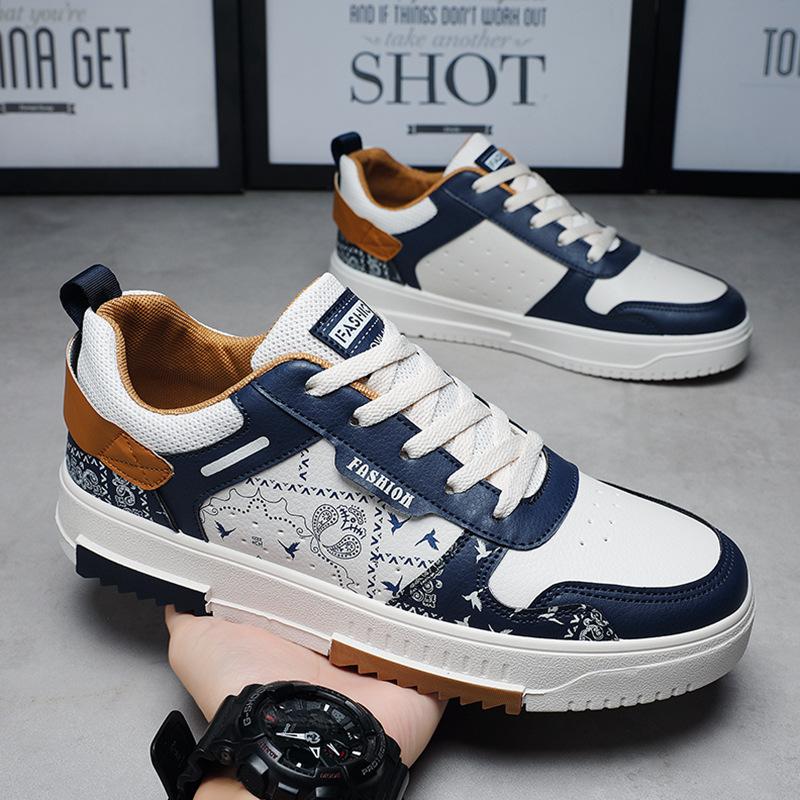 

Spring ins wind cashew flower retro casual board shoes street shot niche college platform sneakers men 44 синий
