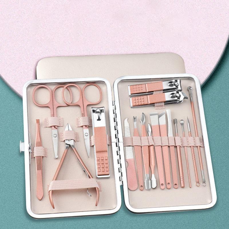 7/18pcs/set Stainless Steel Manicure Set Professional Nail Clipper Kit of Pedicure Tools Ingrown ToeNail Trimmer 2026