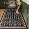 Simple Kitchen Floor Mat Water Absorbent and Anti-Slip with Vintage Style and Durable Silica Gel Rug for Home Decoration