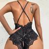 Sexy Lingerie Women Sleepwear Open Croth Bodysuit EroticTransparent Lace Lingerie Deep V Open Bra Lenceria Sex Underwear Set