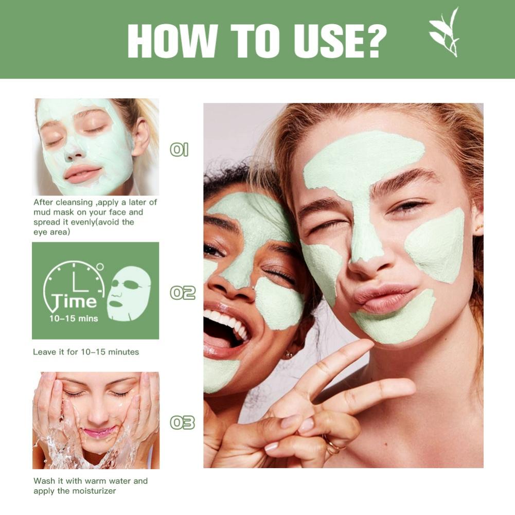 Green Tea Cooling Cleansing Mud Mask Clean and Refershing Moisturizing Mask