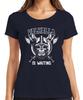 Valhalla Is Waiting Wikinger Schädel Axt Schild Odin Runen Asgard Damen T-Shirt