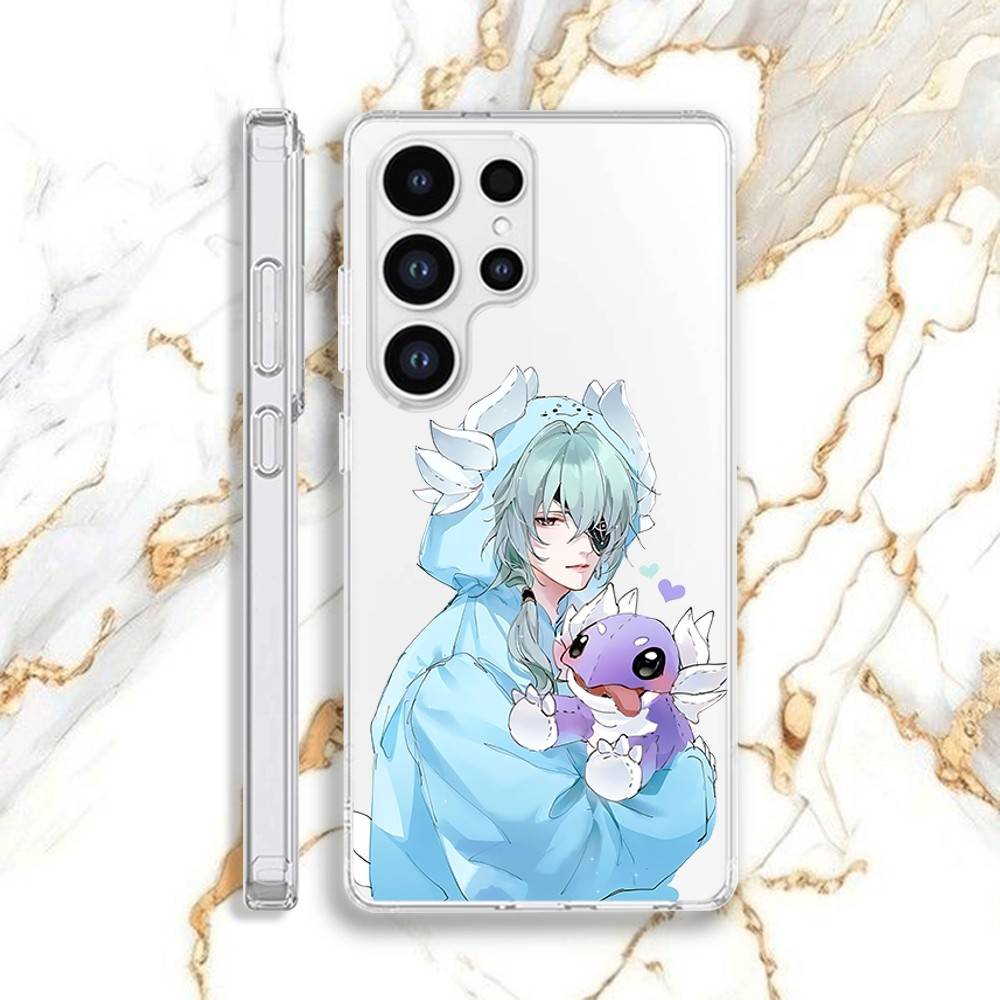 Anaxa Honkai Phone Case For Samsung S30,23,21,22,20, FE lite,S10,9,8,7 PIus Note20ultra Soft Transparent