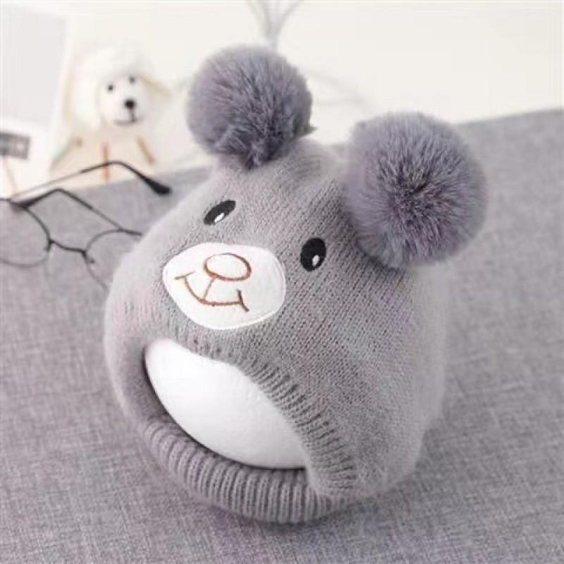 Baby hat autumn and winter cute children winter baby wool hat infant ear protection knitted hat