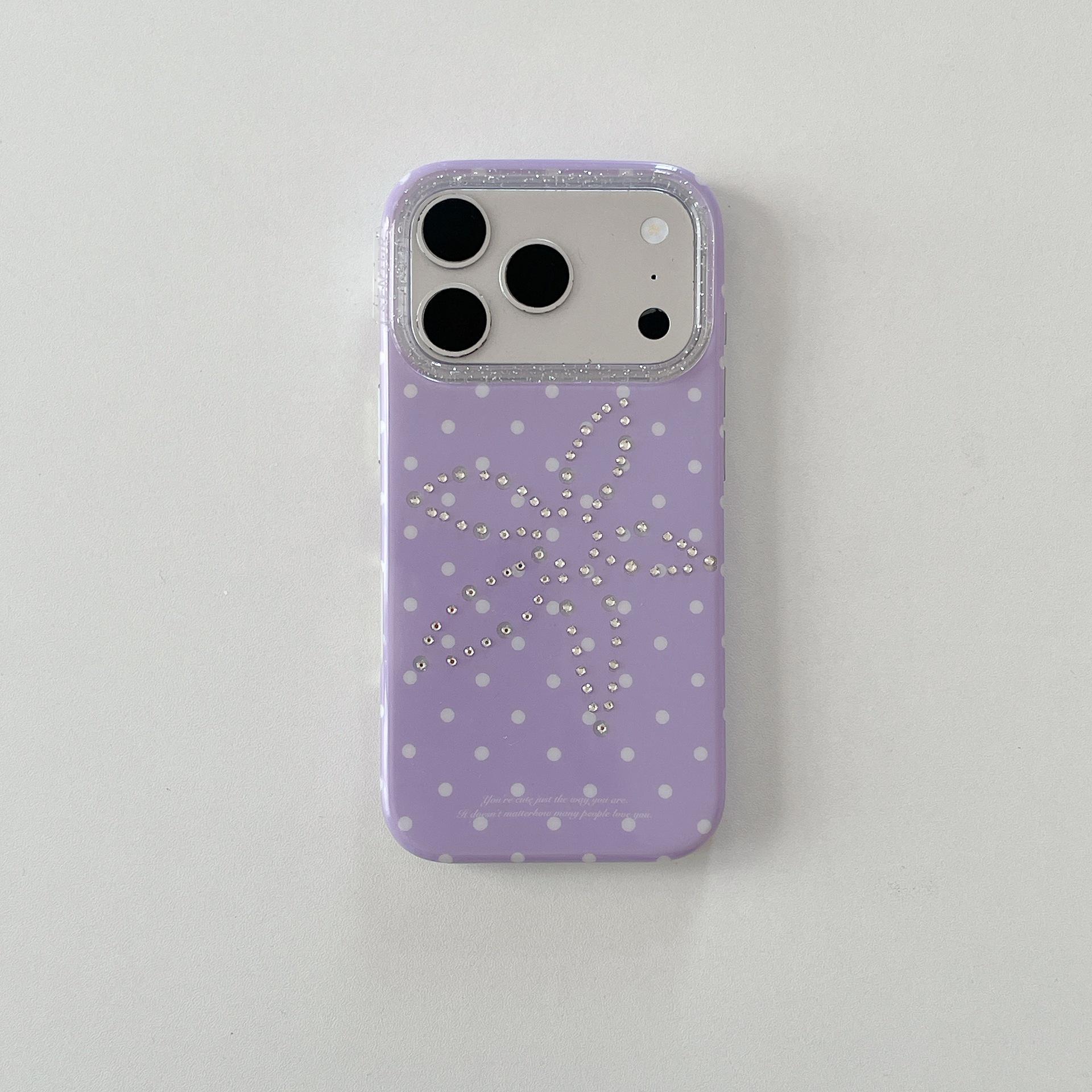 

Luxury Diamond Flower Phone Case for Apple 17 & 16 17 Pro Max фиолетовый