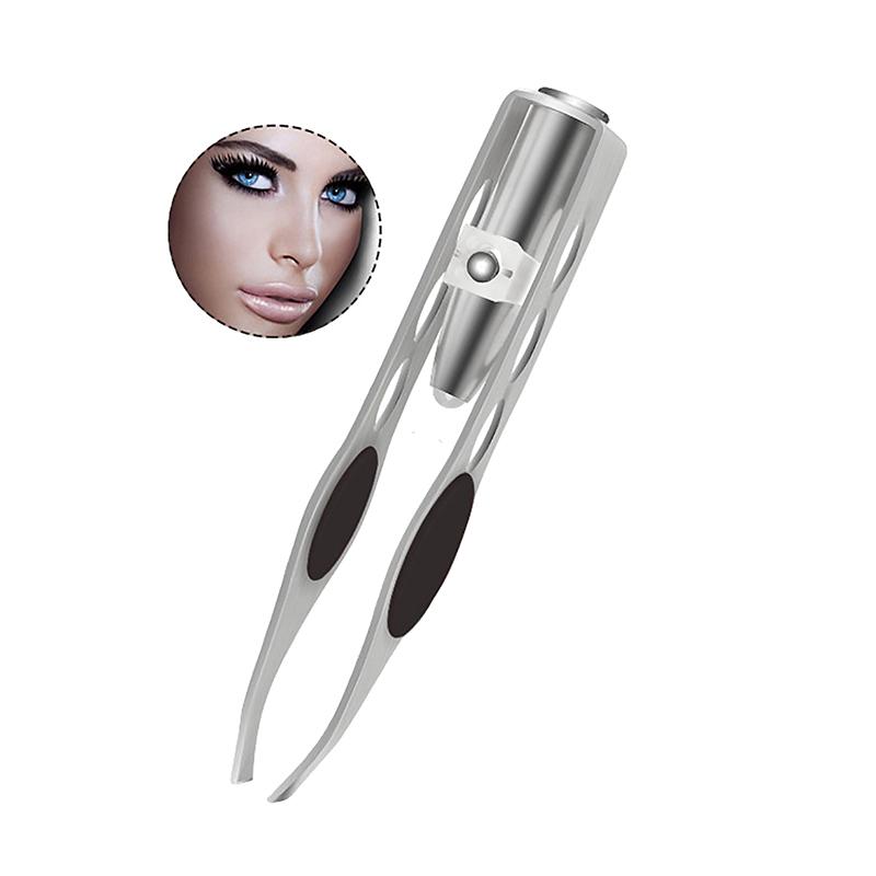 1Pcs Led Tweezer 4 Holes Eyebrow Trimming Tweezers Eyelash Eyebrow Eyes Hair Remover Tools Stainless Steel Eyebrow Beauty Tool