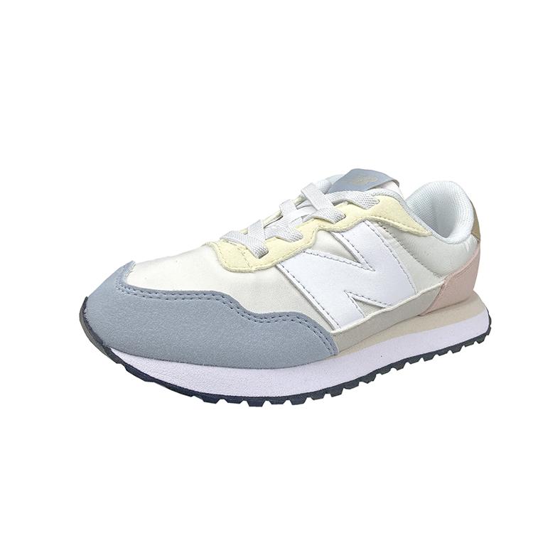 New Balance Nb 237 Cushioning Durable Breathable Low Top Kids Casual Shoes Kids Sneaker White Light-Blue PH237VG
