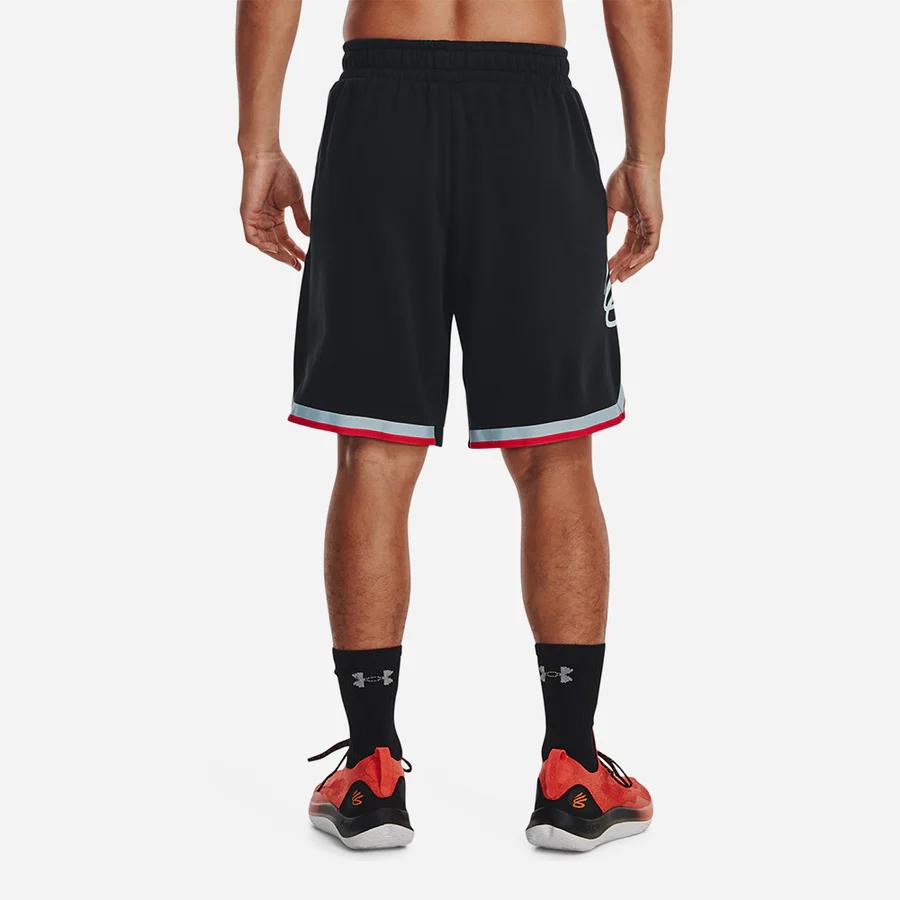 Under Armour Fleece Color Block Elastic Waist Casual Shorts Men Shorts Black 1374302-001