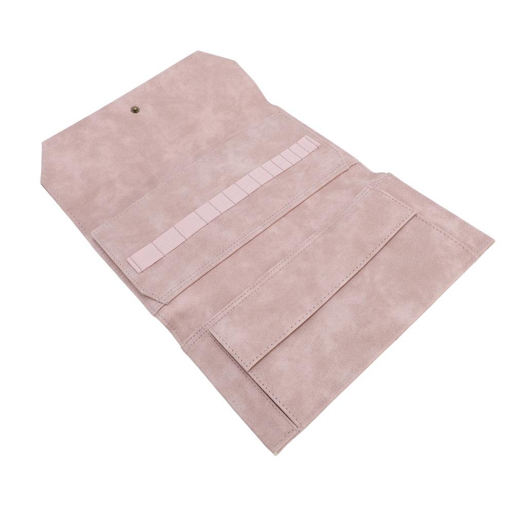 PU Leather Knitting Needle Storage Bag Roll Up Design Knitting Tool Organizer  Travel Use