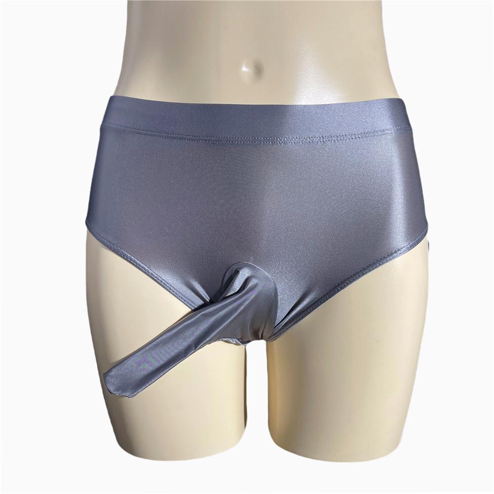 Sexy Men Satin Smooth Cock Ring Briefs Gym Leggings U Convex Pouch Lingerie Shorts Slip Panties Elastic G-String Underwear