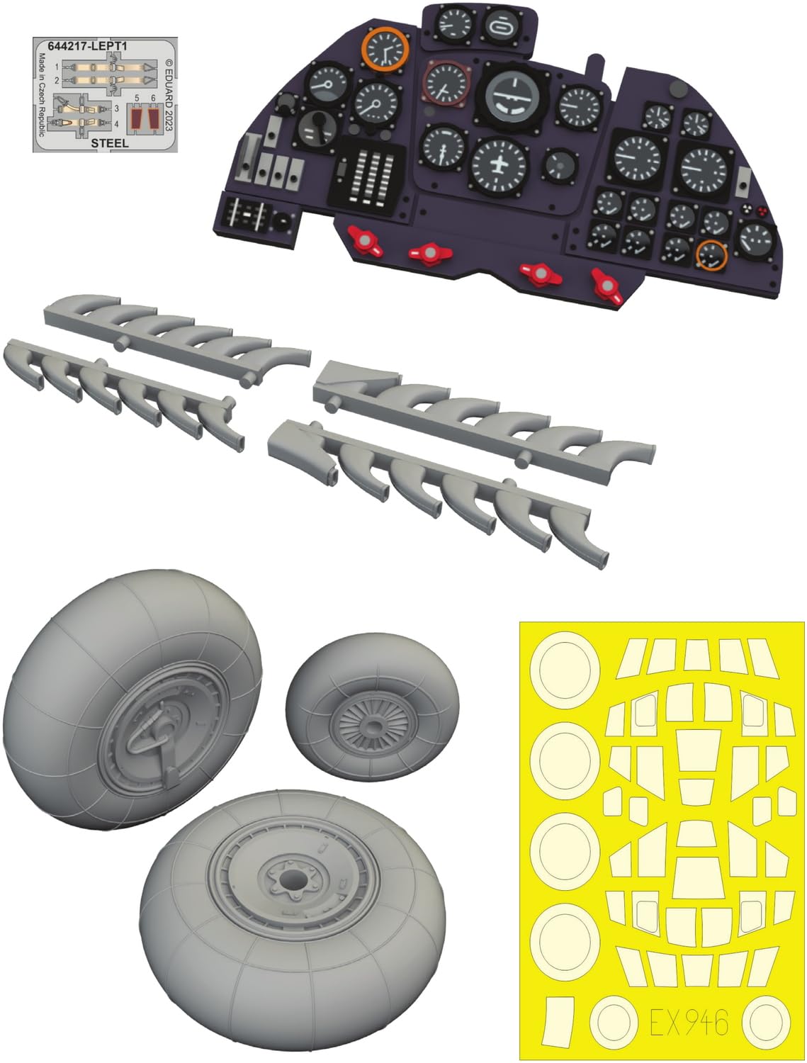 

Eduard 1/48 Scale LookPlus Do335A Instrument Panel and Parts Set (for Tamiya) Plastic Model Parts EDU644221