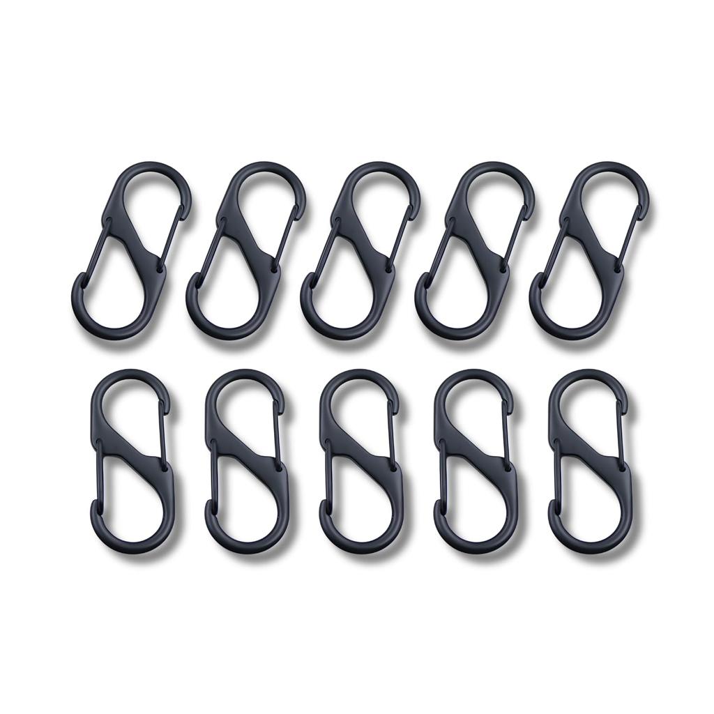 ENN LLC Carabiner S-shaped Hook Set of 10 Automatic Locking