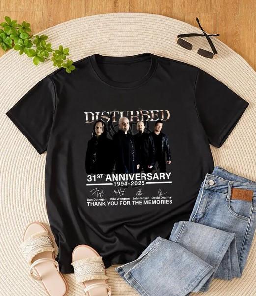 

Vintage Disturbed 31 Years Anniversary Shirt The Sickness 2025 Tour Shirt Unisex T-Shirt XXXXL