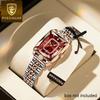 Leuchtender Kalender Edelstahl Ultra-Dünn Quadratisch Mode Trend Freizeit Einfach Koreanisch Luxus Damen Quarz Armbanduhr