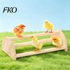 Hühnerstange Holz Küken Sitzstange Ständer, Kiefernholz Stange, Halbkreisförmiges Geflügelstall Spielzeug Klettergerüst für Aufzuchtbox Papageien Gebrauch, Montage