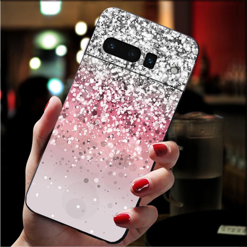 

Phone Case For Google Pixel 10 9 Pro XL 9A 8 7 6 Pro Pixel 8A 7A 6A Pixel 8 7 6 5 Love Heart Gold Rose Google Pixel 8