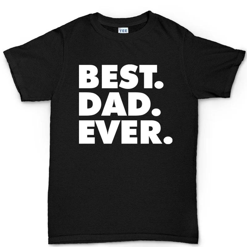 Dad Best Cotton TShirt Casual Sporty Style Unisex Fitness Muscle Black S