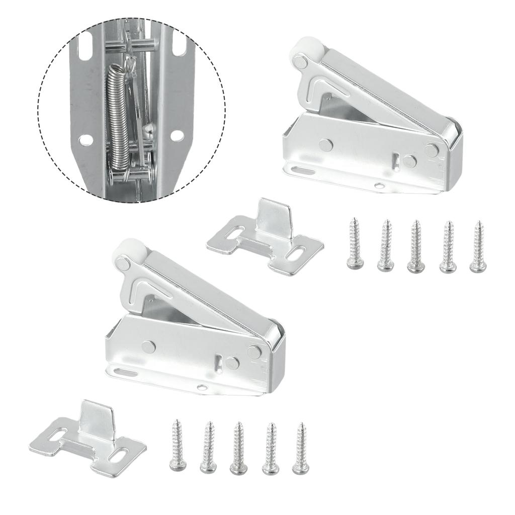 Door Spring Catch User Friendly Design 2pc Loft Touch Catch Latch Cupboard Door Hatch Attic Push To Open AutoLatch