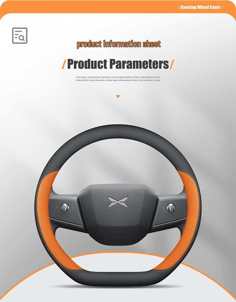 Genuine Leather Steering Wheel Cover for XPeng MONA M03, P7, G6, X9, G7
