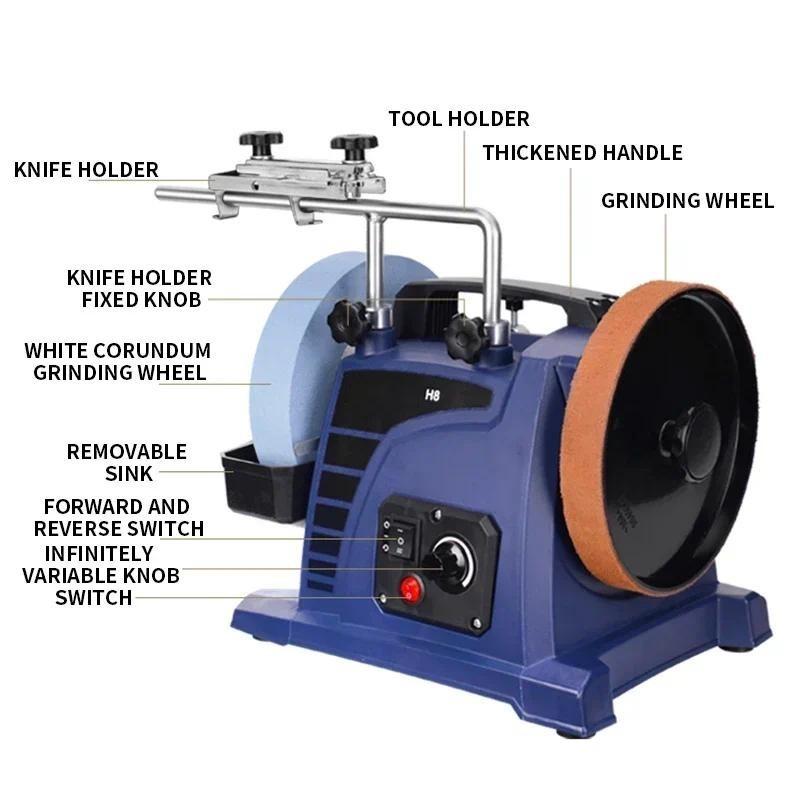 Household Low-speed Water-cooled Sharpener Small Woodworking Engraving Knives Chisels Grinder Electric Desktop Sharpener 310*240*270mm