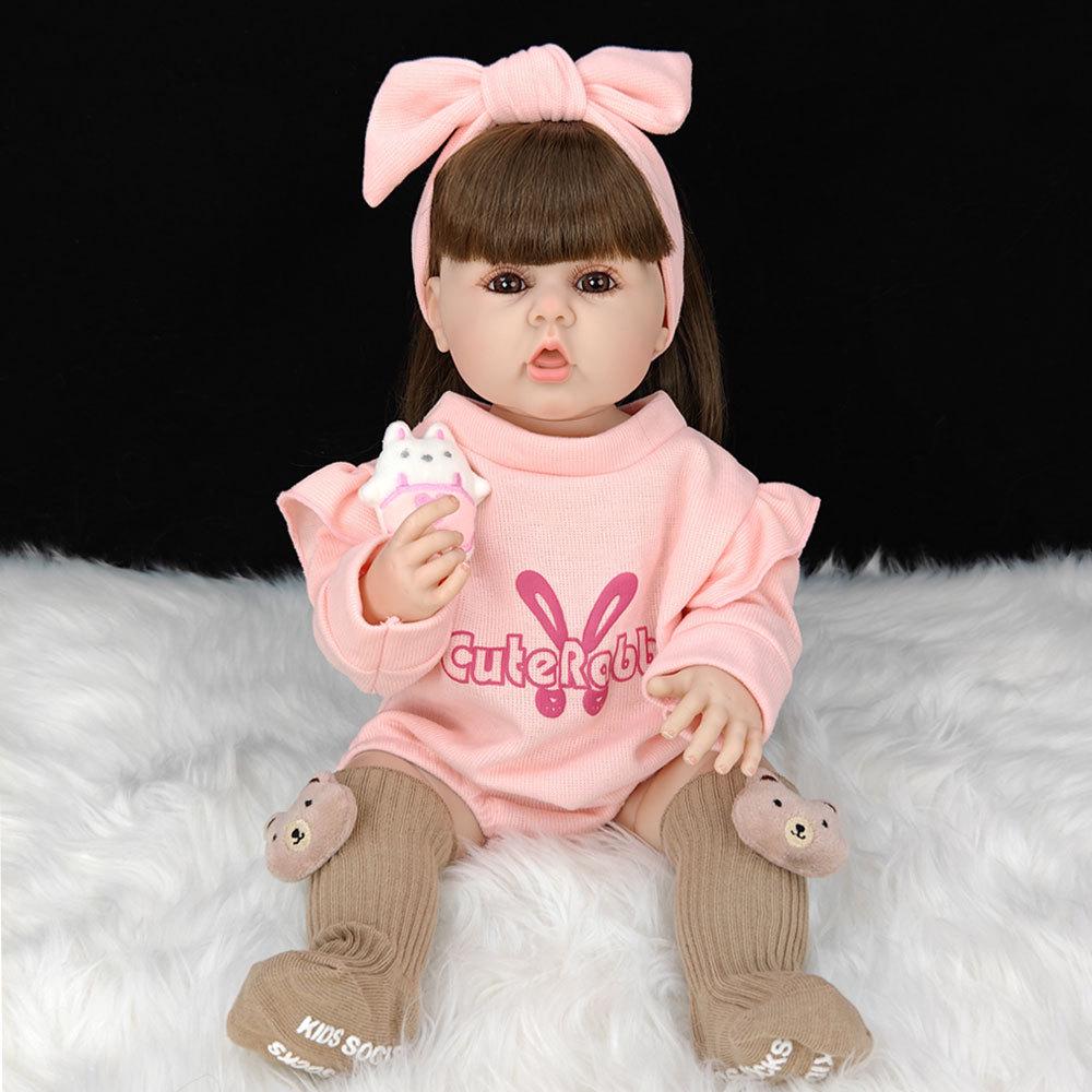 

Русская говорящая кукла реборн: Мягкая виниловая игрушка-симулятор и детский подарок Full Set (Doll + Clothes) with Russian Dialogue