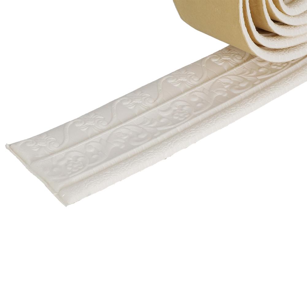 Baseboard Skirting PVC Waist Line Wall Sticker Waterproof White