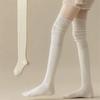 Women'S High Solid Colour Patchwork Socks High Elasticity Stockings Knee High Socks Thin Long Stacked Socks