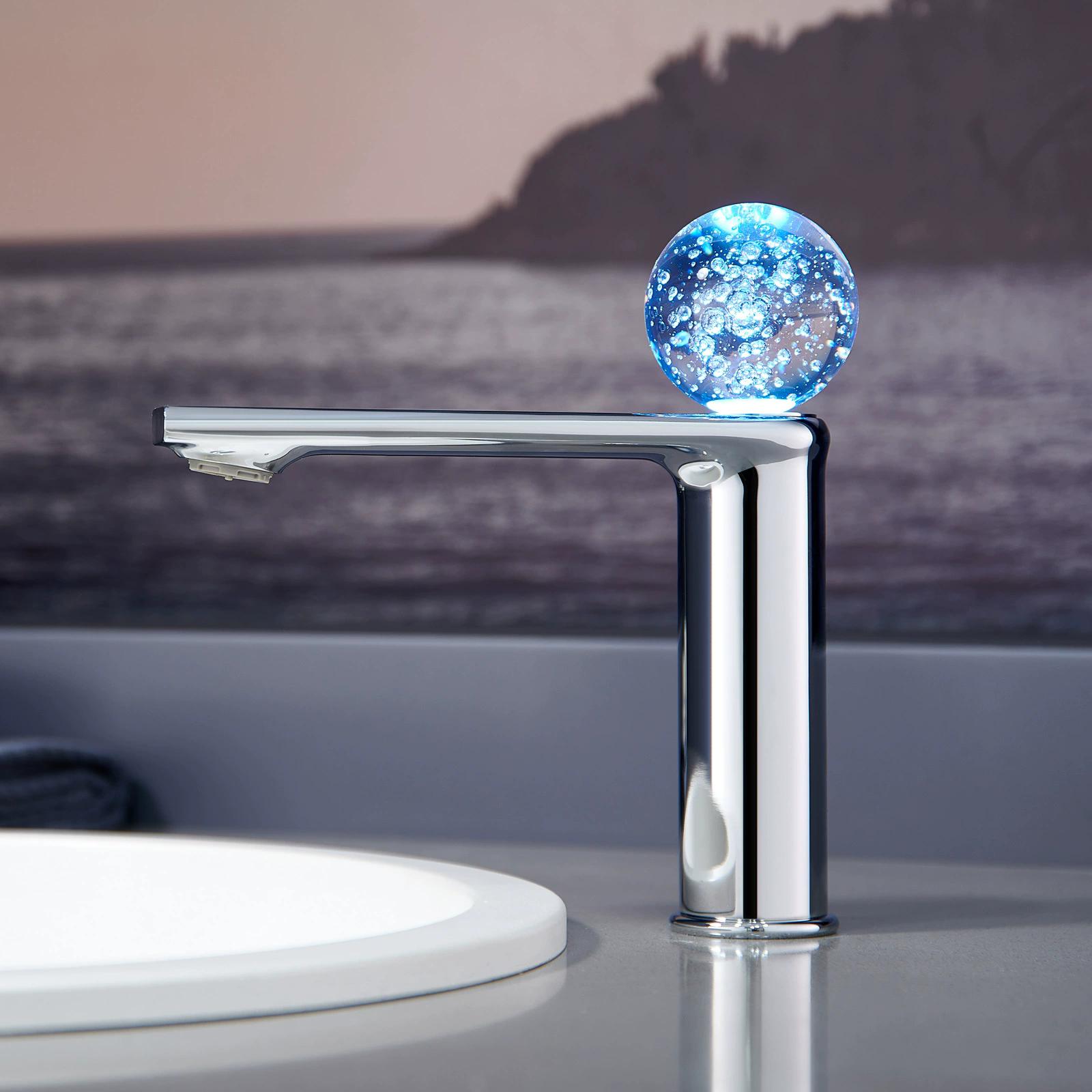 

LED Basin Faucet Hot and Cold Bathroom Single Lever Brass Brush Rose Gold Sink Mixer Tap Decked Chrome