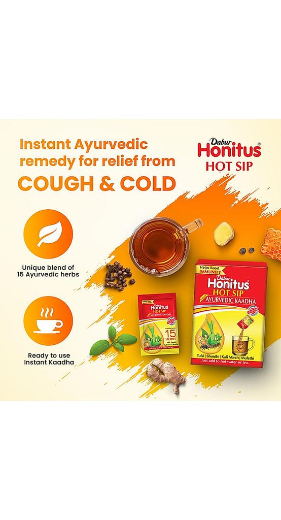 Dabur Honitus Hot Sip 7 sachet pack