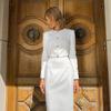 European and American Commuter Elegant White Cropped Blazer Top Pencil Skirt Two-piece Set, Women's Autumn Fashion Workplace Set