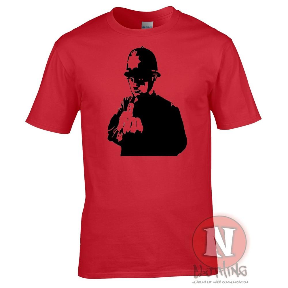 Banksy Policeunisex Up Yours TShirt Urban Stencil Art Graffiti Festival Tee S