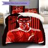 Custom Name Passion Football Legend Bedding,Quilt Set Quilt Cover Pillowcase Home Birthday Gift (1 * Duvet Cover + 2 * Pillowcase, Without Core)