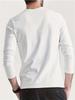 T-shirt da uomo 100% cotone puro, larga e comoda, casual, sportiva, con stampa pattern Samurai giapponese, girocollo, manica lunga