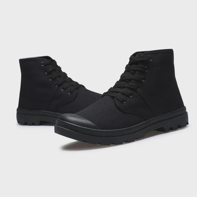 Unisex Retro Vászon Csizmák: Őszi és Téli Középmagas Szárú Alkalmi Lábbeli