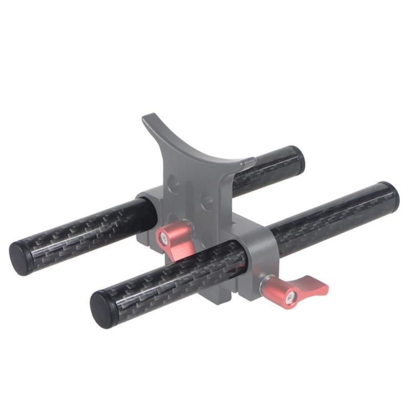 10/15/25/30/40cm Carbon Fiber Tube Rod 15mm Telephoto Lens Support for Rig Rail Clamp System Follow Focusing DSLR Camera
