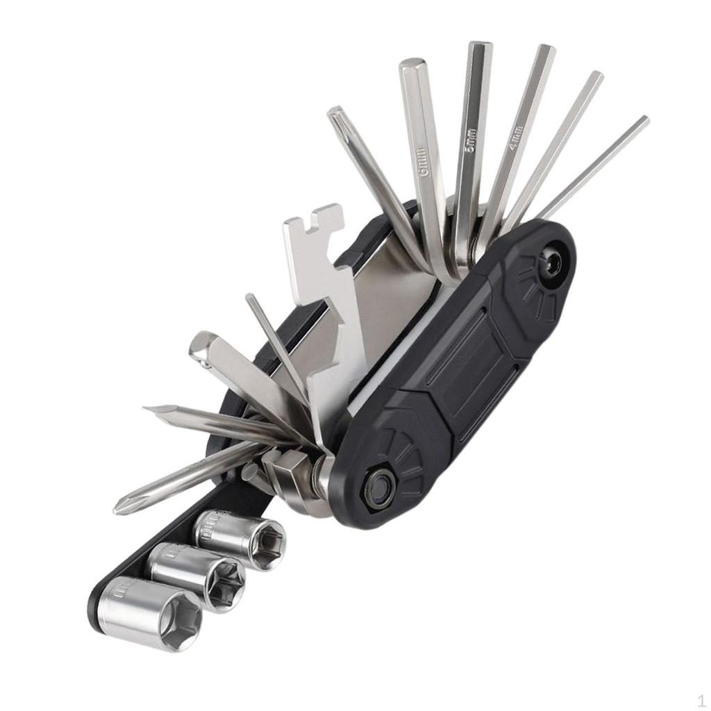 16 in 1 Bike Tire Repair Wrench Tool Multifunction Lightweight Allen for mountain
