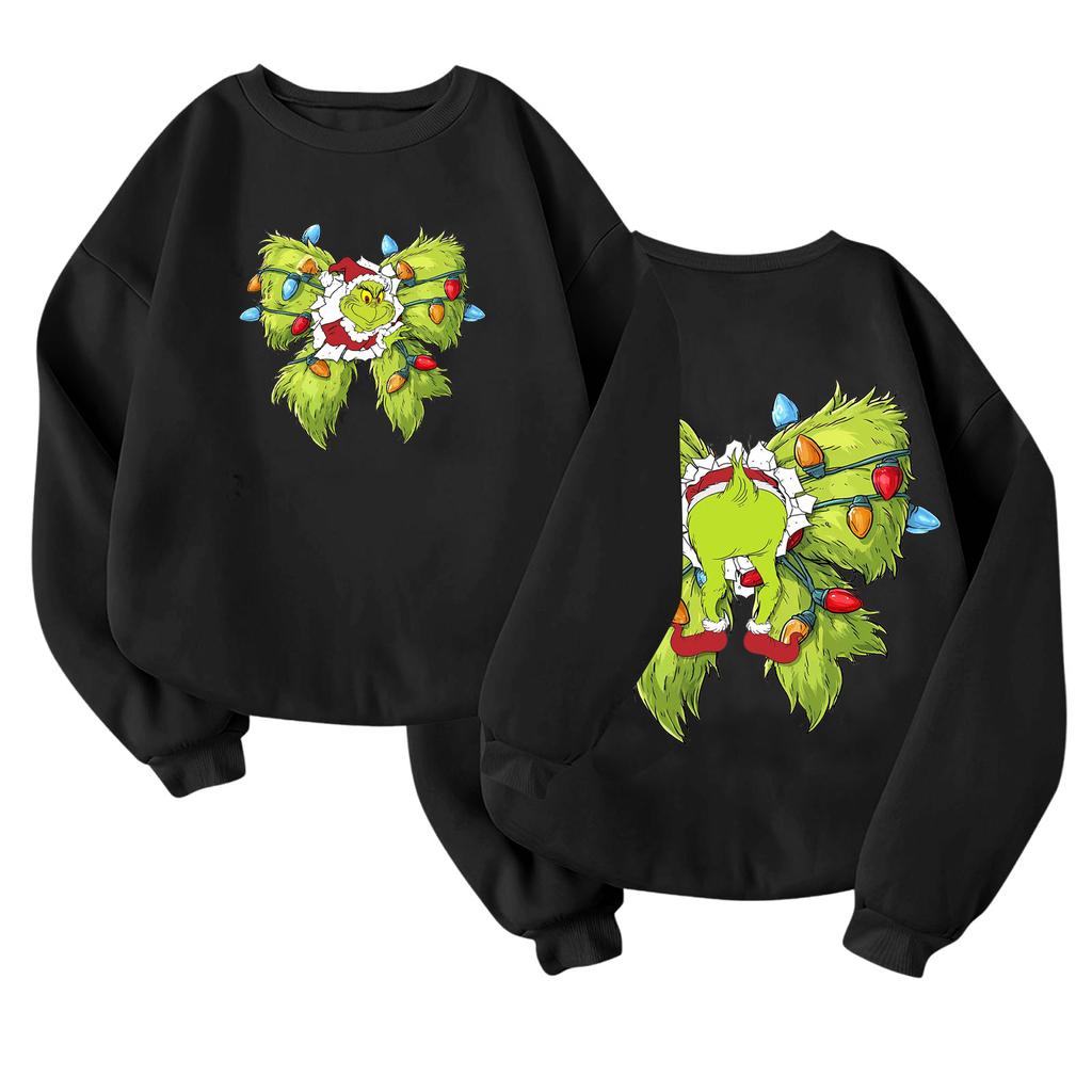 Children's Fashionable Lightweight Long-sleeved Round Neck Pullover With Pockets Printed Pullover