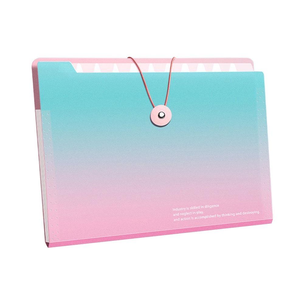 

Водонепроницаемая сумка для документов формата А4 с градиентной расцветкой, папка для файлов для студентов и офисных работников 5 Compartments синий