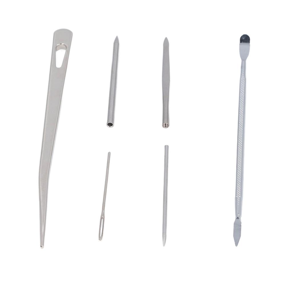 6PCS Paracord Stitching Set Stainless Steel Lacing Needles Smoothing Tool for DIY Paracord Work