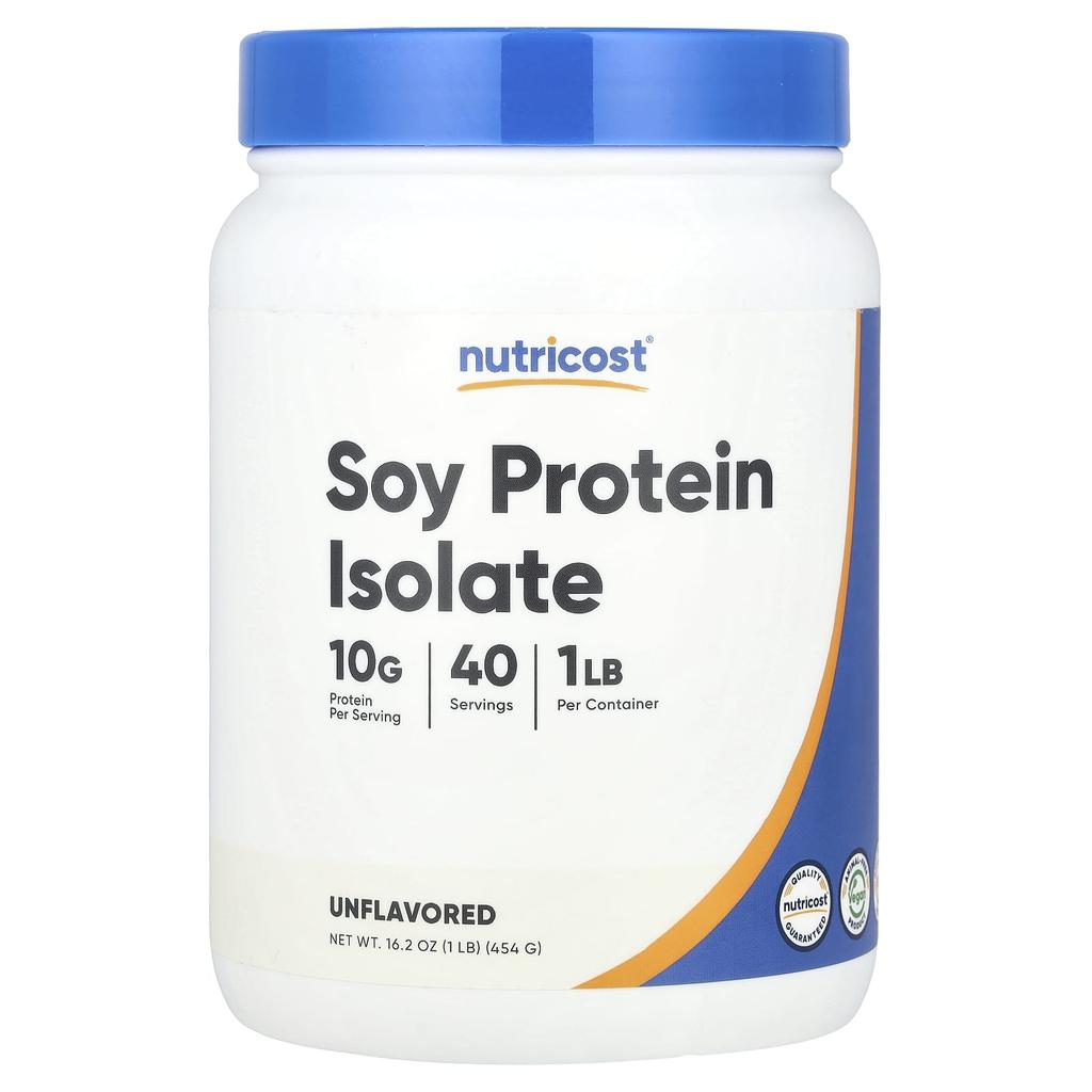 Nutricost Soy Protein Isolate, Unflavored, 1 Lb (454 G)