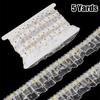 1Roll Handmade Gift Wrapping Lace DIY Pleated Delicate Double Layered Clothing Embellishment Organza Shine Sequined 4.5CM