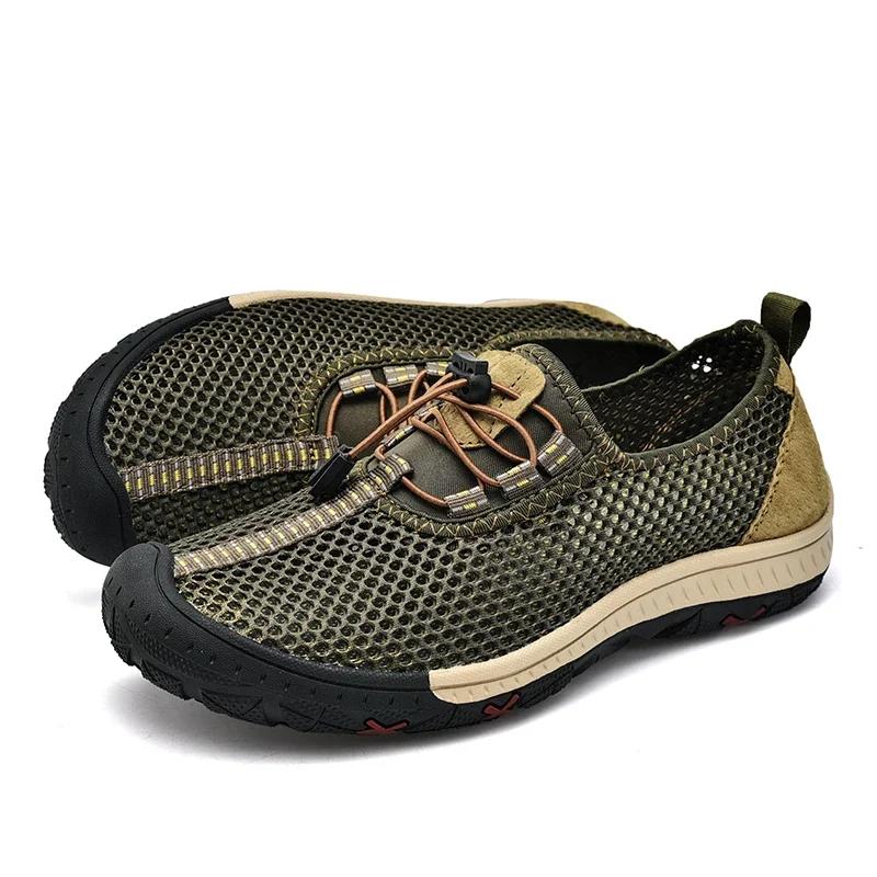 2024 Men Casual Breathable Mesh Shoes New Soft Men Sneakers Large Size Men Loafers Comfortable Outdoor Walking Shoes