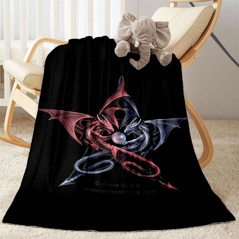 Gothic Style Blanket Soft & Cozy Suitable for Office Picnics Livingroom Four Seasons Universal Stylish Decor Perfect Gift for Relatives and Friends