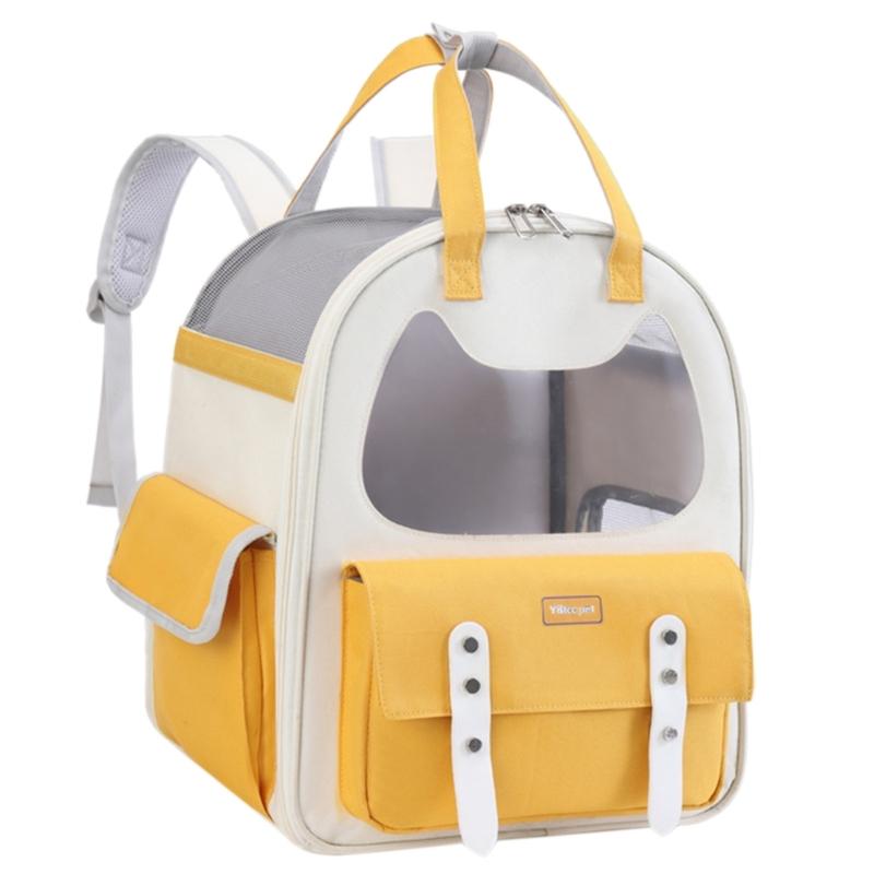 Dog Carrier Portable Cat Cage Four Season Cat Travel Bag Breathable Mesh Carrier Backpack Shoulder Bag Kitten Sling Bag