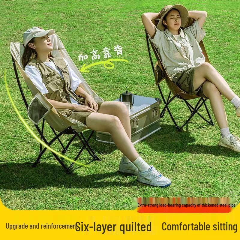 Moon Outdoor Portable Folding Chair for Camping, Picnic, and Fishing